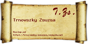 Trnovszky Zsuzsa névjegykártya